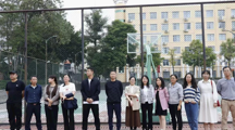 商学院组织“气排球展风采，文明风拂校园—争做文明学生”班级气排球比赛开幕式