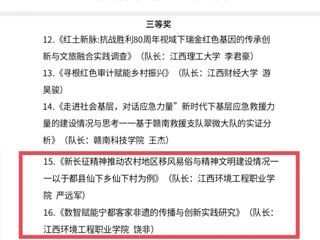 喜报｜我院在2025年来赣大学生暑期“三下乡”优秀调研报告评选中斩获佳绩